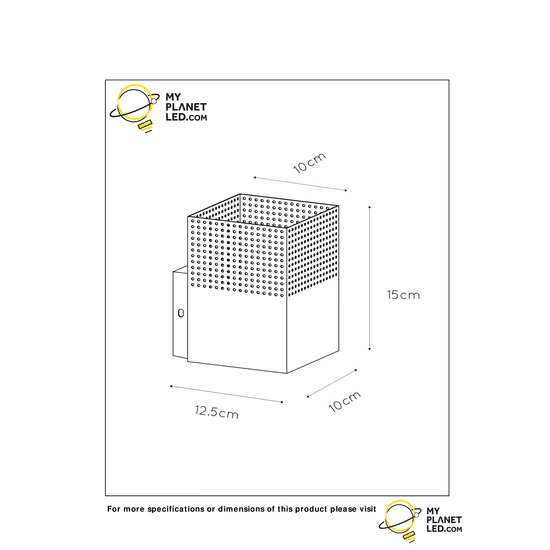 Aesthetic modern black wall lamp E27