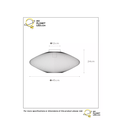 Vintage spherical ceiling lamp 45 cm E27 black