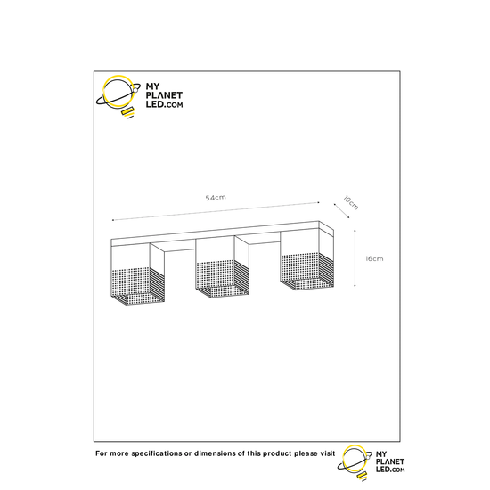 Zwarte en leuke kubusvormige plafondlamp E27