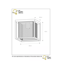 Ceiling lamp E27 black with brass inner cage