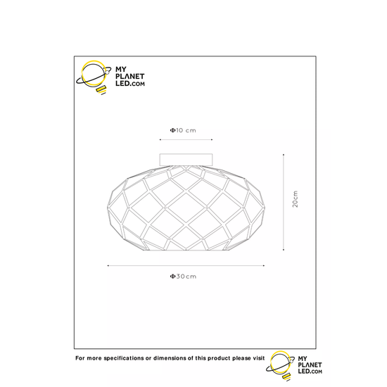 Black industrial, busy, sleek ceiling lamp 30 cm E27