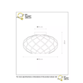 Industrial, busy, sleek ceiling lamp 30 cm E27 matt gold/brass