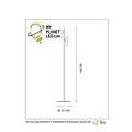 Lampe de lecture directionnelle noire à 2 cylindres de 4,5W 3000K chacun