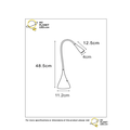 Flexible mattschwarze Schreibtischlampe LED dimmbar 4W 3000K 3 Positionen