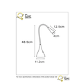 Lampe de bureau noire flexible design simple 20 cm LED DIM 4W 3000K