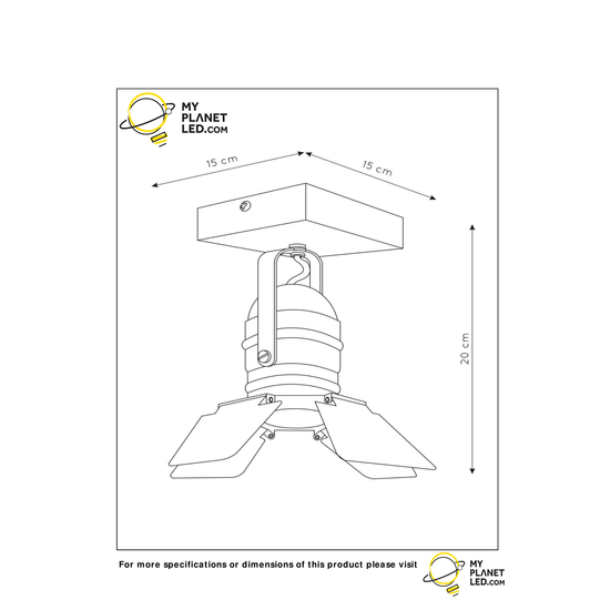 Toffe kantelbare hippe plafondspot GU10 blauw