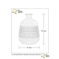 Authentische weiße Tischlampe im Retro-Look 18,6 cm E14