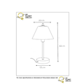 Practical modern matt chrome table lamp 22 cm E14 3 StepDim