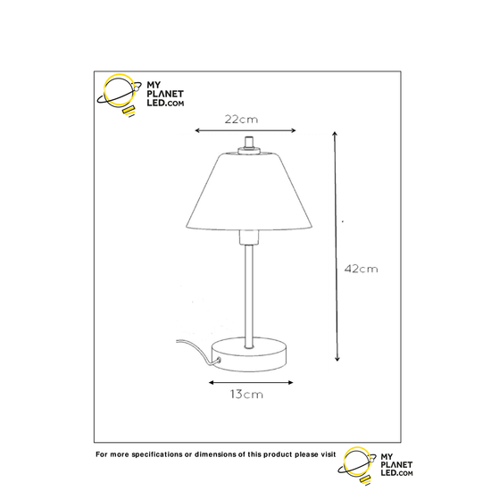 Lampe de table moderne chrome mat pratique 22 cm E14 3 StepDim