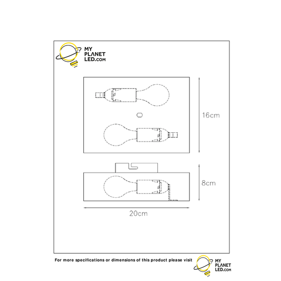 Aplique de pared ovalado moderno Tough negro E14