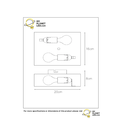 Sturdy, modern white oval-like wall lamp E14
