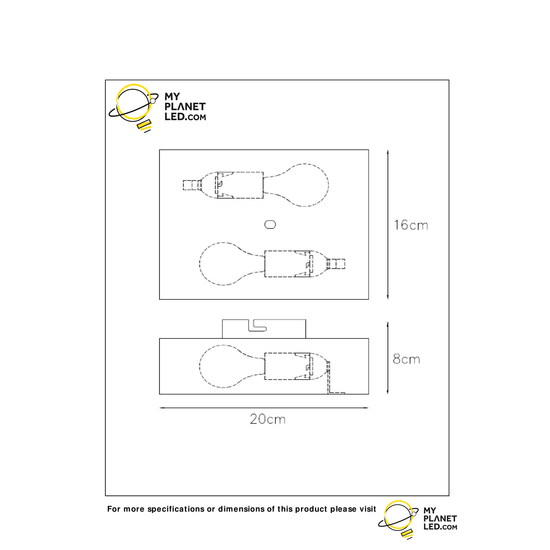 Modern sturdy oval-like wall lamp E14 black