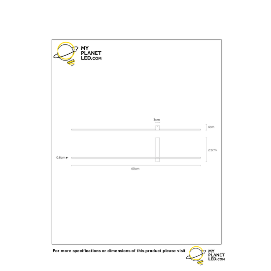 Applique murale épurée minimaliste LED 6W 2700K noir