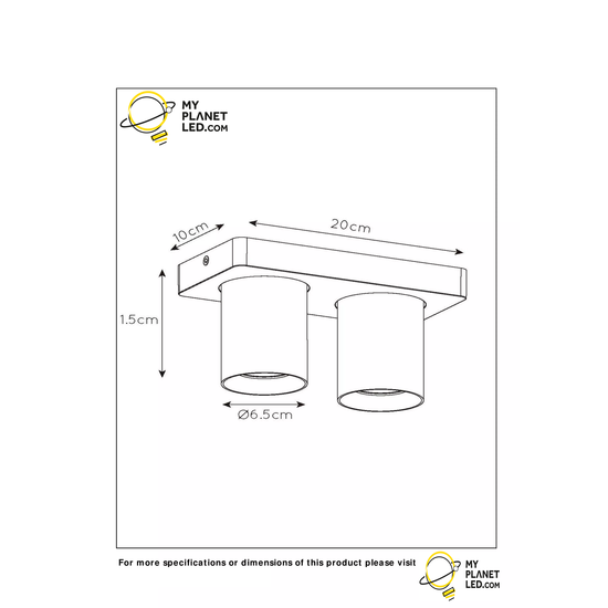 Tijdloze eenvoudig cilindervormige plafondspot LED DIM GU10 5W 2200K/3000K mat goud/messing