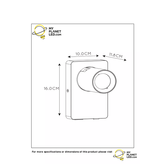Strak puur design wandspot LED DIM GU10 5W 3000K USB wit