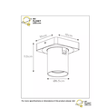 Matt gold/brass simple cylindrical ceiling spot LED DIM GU10 5W 2200K/3000K