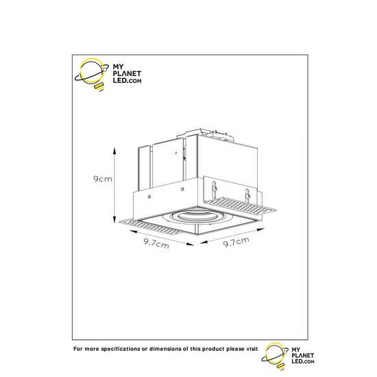 Spot encastrable blanc fonctionnel au look industriel GU10 50W