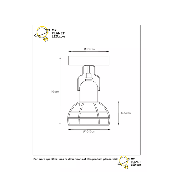 Foco de pared industrial azul (habitación infantil), forma divertida simple E27