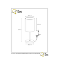 Modern and trendy white table lamp 13 cm E27