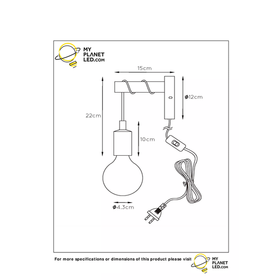 Industrieel, eenvoudig en leuke vorm roze wandlamp (kinderkamer) 12 cm E27