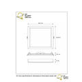Sfeervol, strak design plafondlamp LED 17W 3000K wit