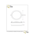 Atmospheric sleek white design ceiling lamp 22 cm LED 17W 3000K