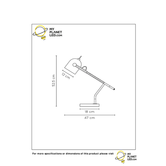 Timeless with retro look black desk lamp E27