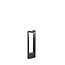 Ganges LED outdoor floor lamp, triangular, 9W, 3000K, 1000 lumen, IP54, die-cast aluminium, anthracite