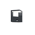 Ganges aplique exterior triangular con sensor, LED 9W 3000K, 1000 lúmenes, IP54, antracita