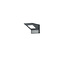 Nelson hooded LED outdoor wall light, 8W, 850 lumen, 3000K warm white, IP54, anthracite aluminium