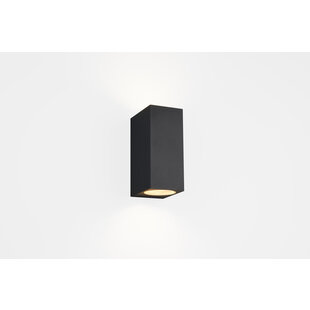 Hoekige buitenwandlamp voor GU10 spot max 35W antraciet