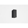 Roya angular outdoor wall light for 2x GU10 spot max 35W, anthracite cast aluminium, IP44, 15 x 6.9 x 9.2 cm