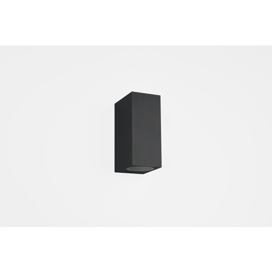 Roya eckige Außenwandleuchte für 2x GU10-Spot max. 35W, Anthrazit Aluminiumguss, IP44, 15 x 6,9 x 9,2 cm