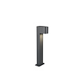 Roya semicircular outdoor garden pole with 1xGU10 socket (bulb not included), cast aluminium, anthracite, IP44, 50 cm high
