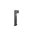 Roya mât de jardin extérieur semi-circulaire avec douille 1xGU10 (ampoule non incluse), fonte d'aluminium, anthracite, IP44, hauteur 50 cm