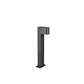 Roya halbrunder Außen-Gartenmast mit 1xGU10-Fassung (Leuchtmittel nicht enthalten), Aluminiumguss, anthrazit, IP44, Höhe 50 cm