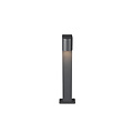 Roya halbrunder Außen-Gartenmast mit 1xGU10-Fassung (Leuchtmittel nicht enthalten), Aluminiumguss, anthrazit, IP44, Höhe 50 cm