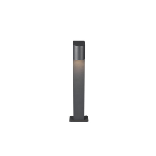 Roya buitentuinpaal halfrond met 1xGU10 fitting (lamp niet inbegrepen), gegoten aluminium, antraciet, IP44, hoogte 50 cm
