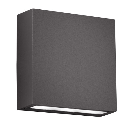 Sobere medium buitenwandlamp LED 2x3W 3000K antraciet