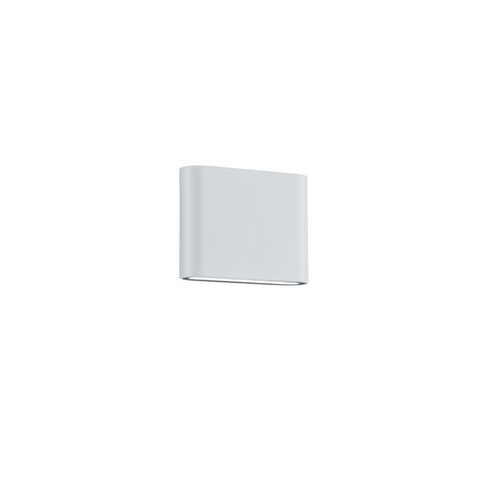 Thames outdoor wall lamp LED 2x2.5W 3000K, matte white cast aluminium, IP54, 11.5x9x3 cm, not dimmable