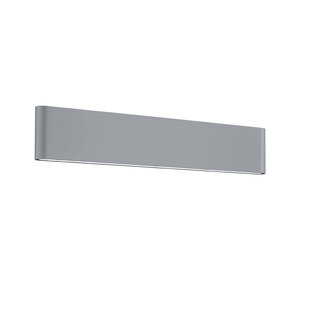 Long sober titanium outdoor wall lamp LED 2x8W 3000K