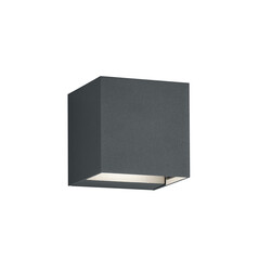 Pequeño aplique de exterior en forma de cubo LED 2x3W 3000K antracita