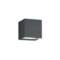 Adaja applique murale extérieure LED cube 2x3W 3000K anthracite, 8x8x8 cm, 240 lumens, IP54, aluminium moulé