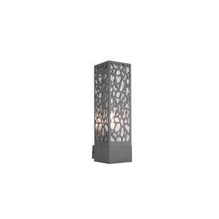 Roestvrijstalen wandlamp 1xE27 40W antraciet