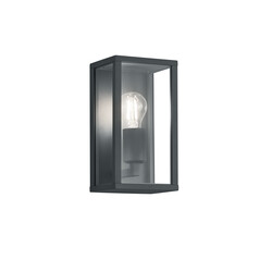 Garonne outdoor wall lamp with glass shade, E27 fitting, anthracite, IP44