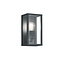 Garonne outdoor wall lamp, glass and cast aluminium, anthracite, 1x E27 fitting (bulb not included), max. 60W, IP44, 14 x 26 x 14 cm