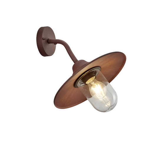 Brenta applique d'extérieur, fonte d'aluminium, rouille, culot E27, max. 40W, IP44, 32 x 30 cm