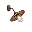 Brenta outdoor wall lamp, cast aluminium, rust brown, E27 fitting, max. 40W, IP44, 32 x 30 cm
