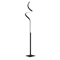 Course lampadaire, métal noir mat, LED intégrée 11W, 950 lumen, 3000K blanc chaud, gradateur tactile, 145 cm