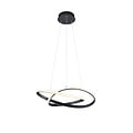 Trio Lighting Course eclectic pendant light in matt black, 27W integrated LED, 3000K warm white, dimmable via switch